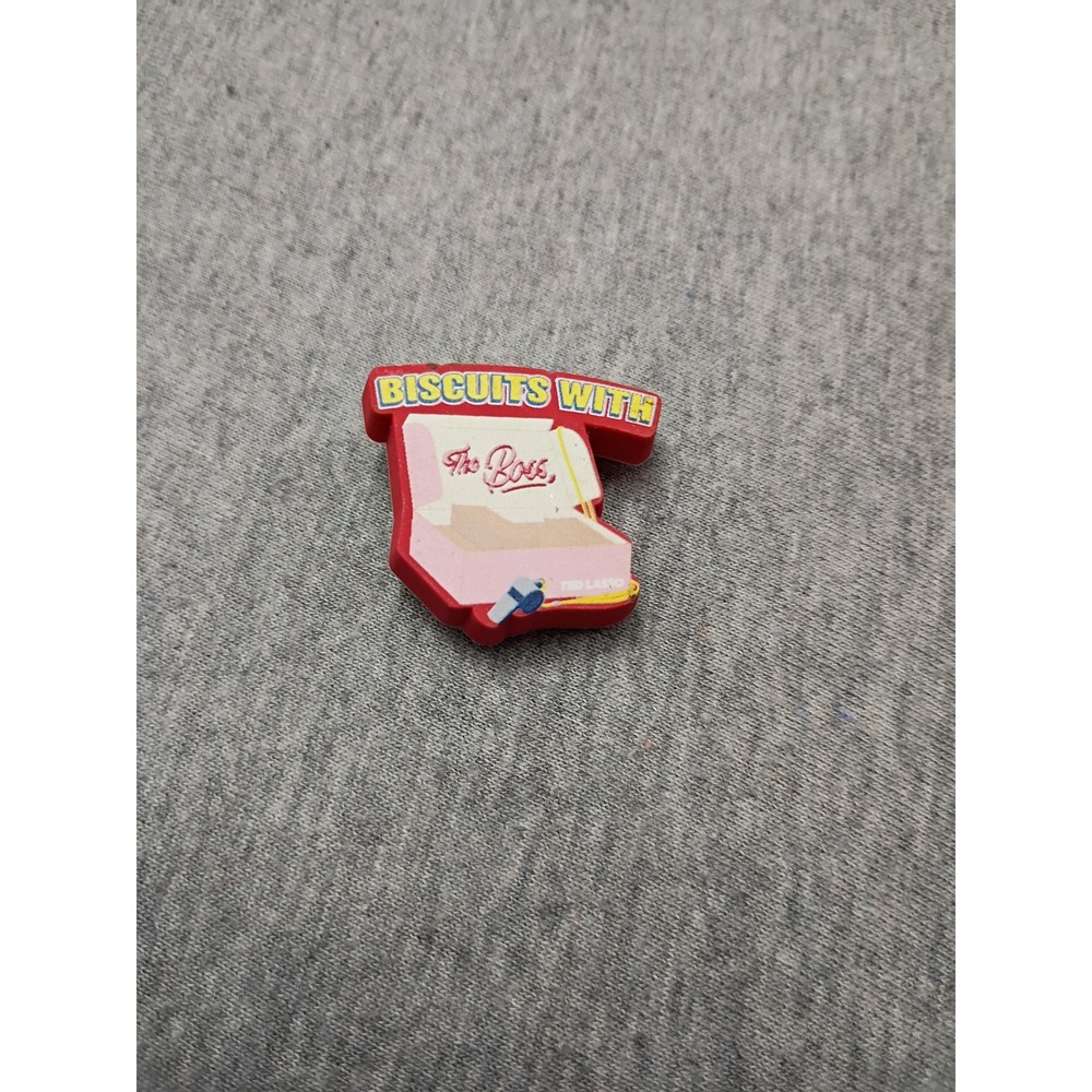 Ted Lasso Jibbitz Crocs Shoe Charm Biscuits With The Boss Pink Box Accessory